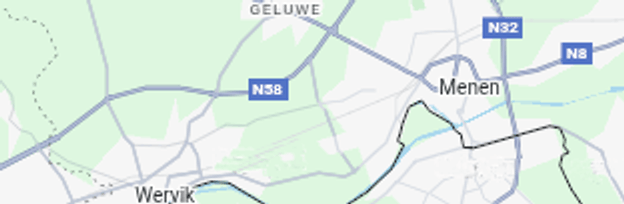 Kaart van het werkgebied van Zorgvol Thuisverpleging